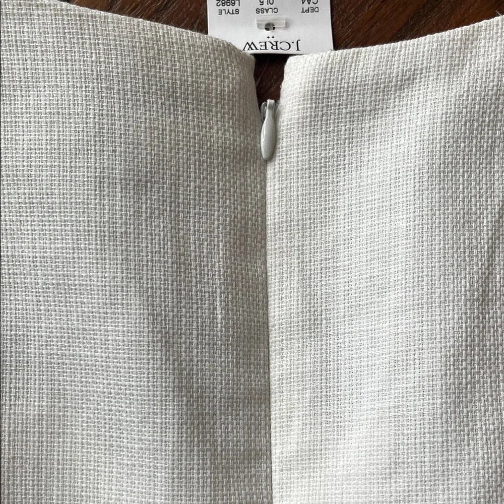 NWT J. Crew Cream Scalloped Mini Dress - Size 2